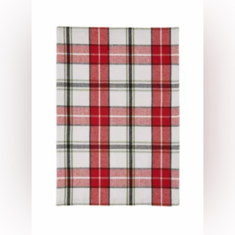 Cloth Napkins Red, White, Black, Green Plaid Holiday Christmas Valentine’s 20x20